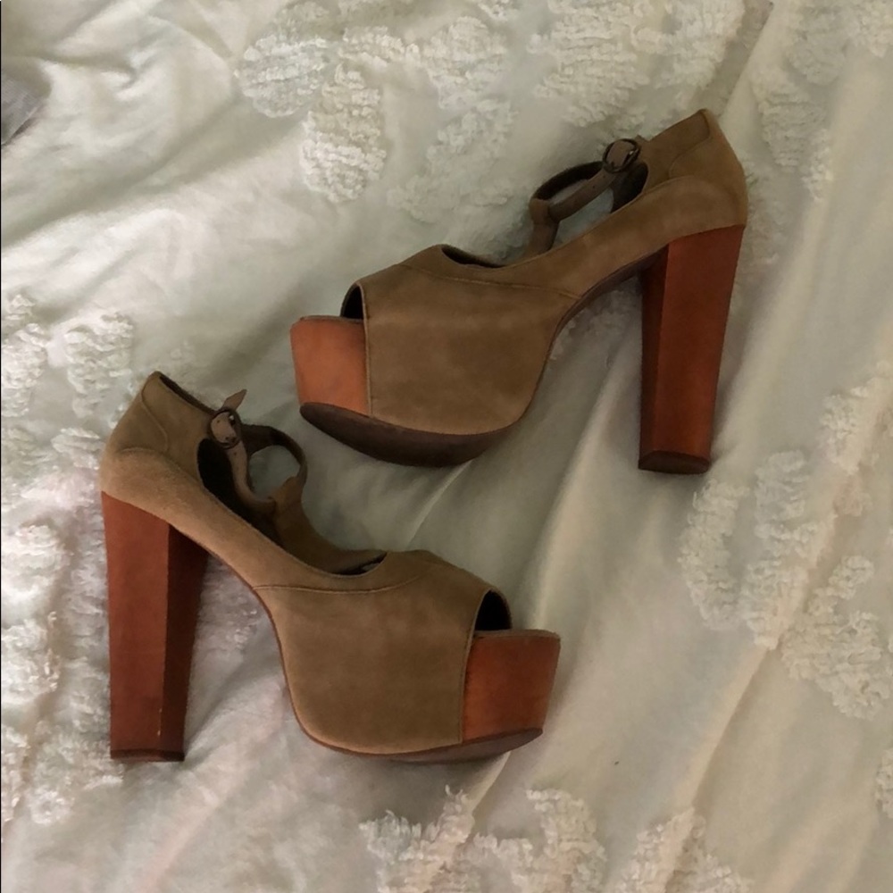 Jeffrey Campbell Suede Foxy Wedges!